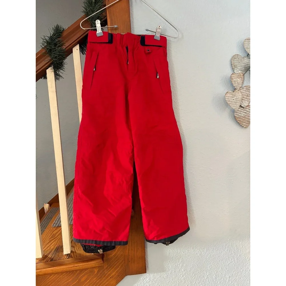 Boys Boden 7/8 128 red waterproof trouser snow pants winter ski